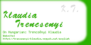 klaudia trencsenyi business card